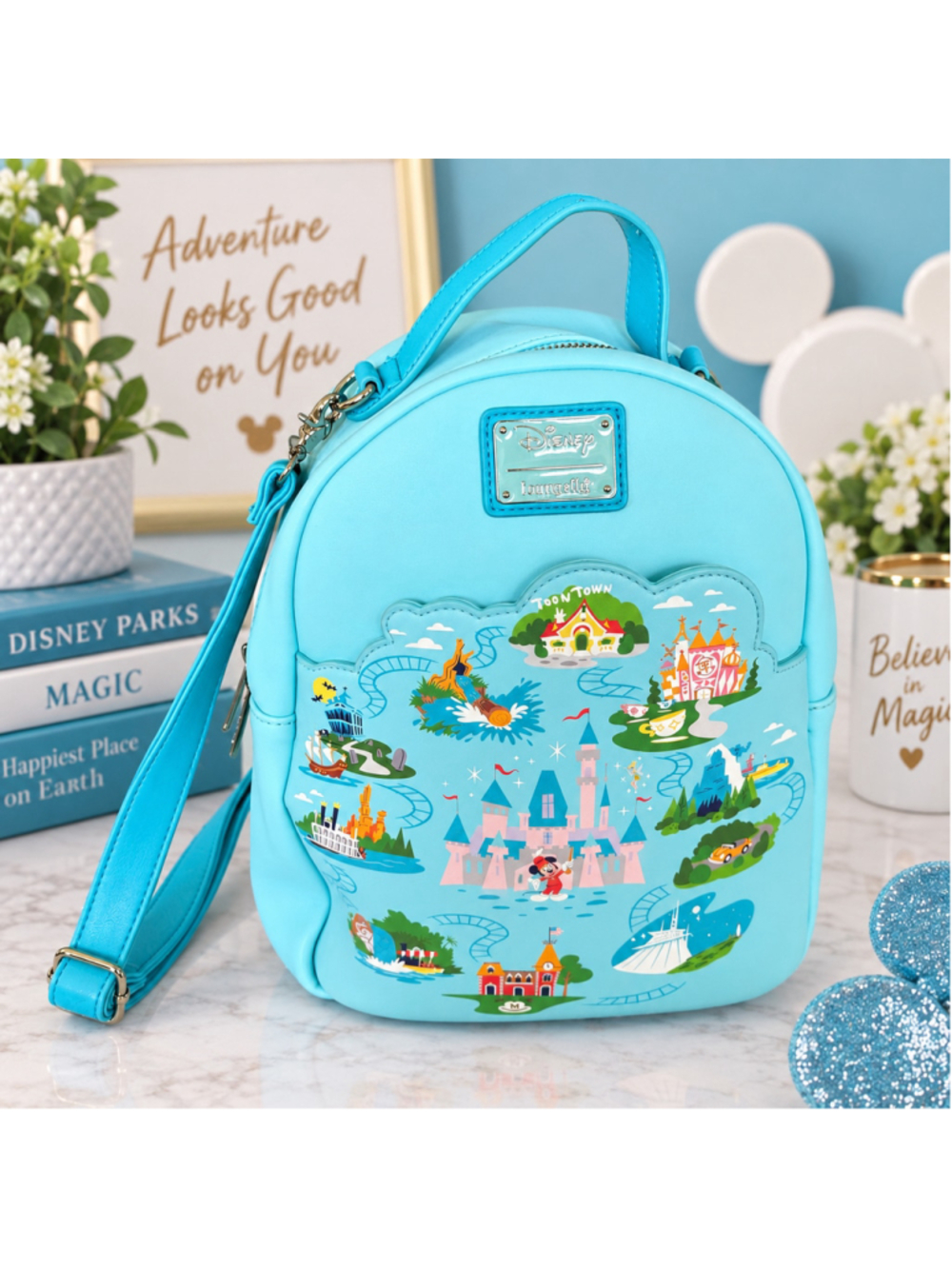 Women's Loungefly Disneyland 65th Anniversary Backpack One Size Bluebird